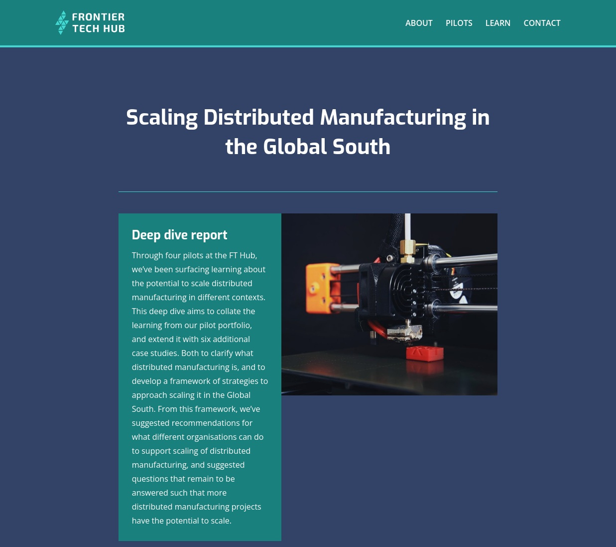 FT Hub Deep Dive - Scaling Distributed Manufacturing in the Global South